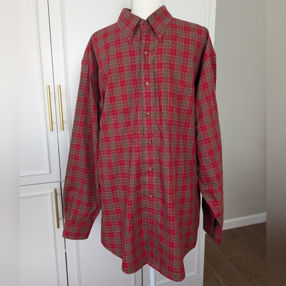 Brooks Brothers Other - Brooks Brothers Red Plaid Shirt Non Iron Cotton XL